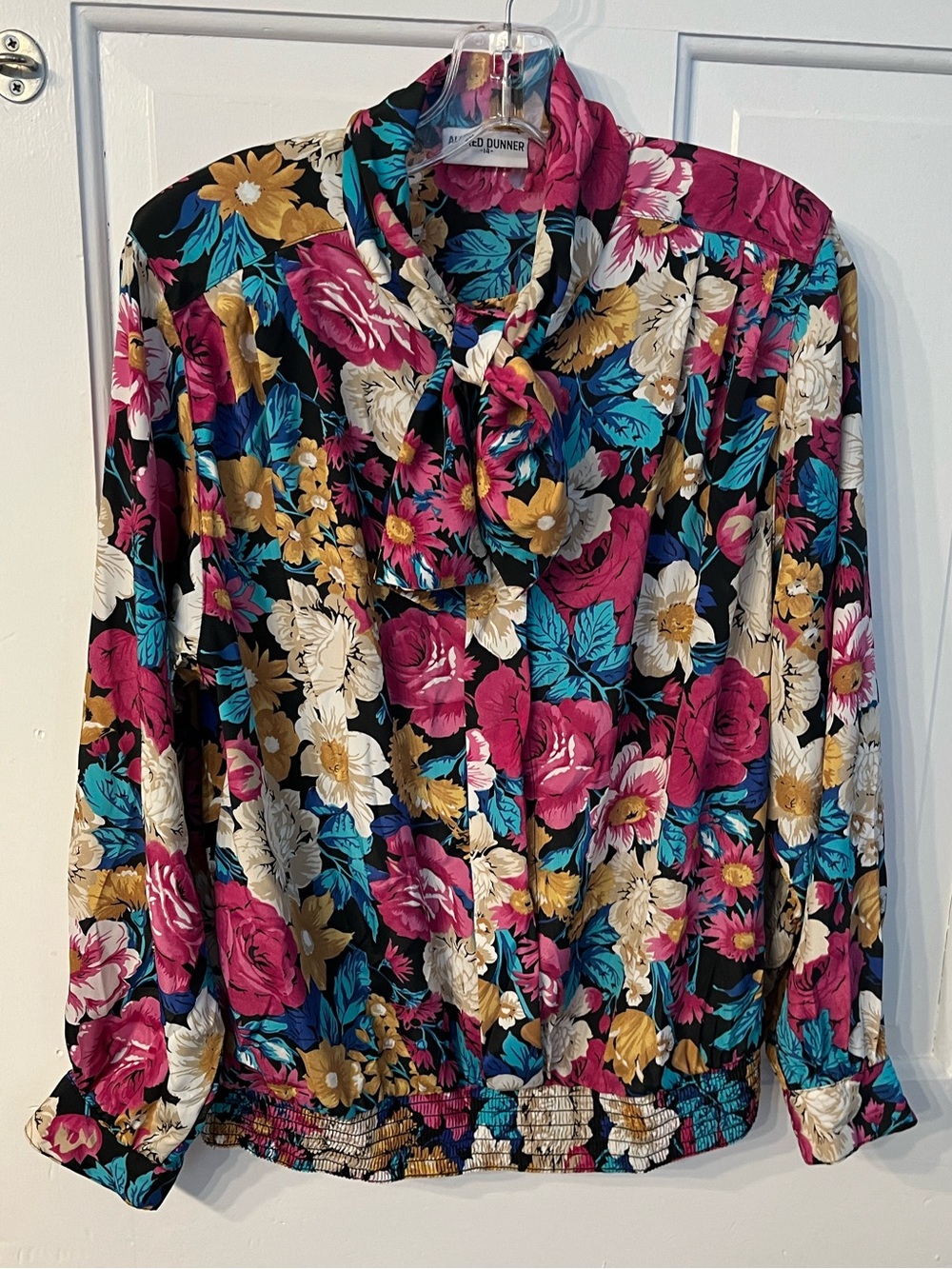 Alfred Dunner Floral Blouse Long Sleeves size 14